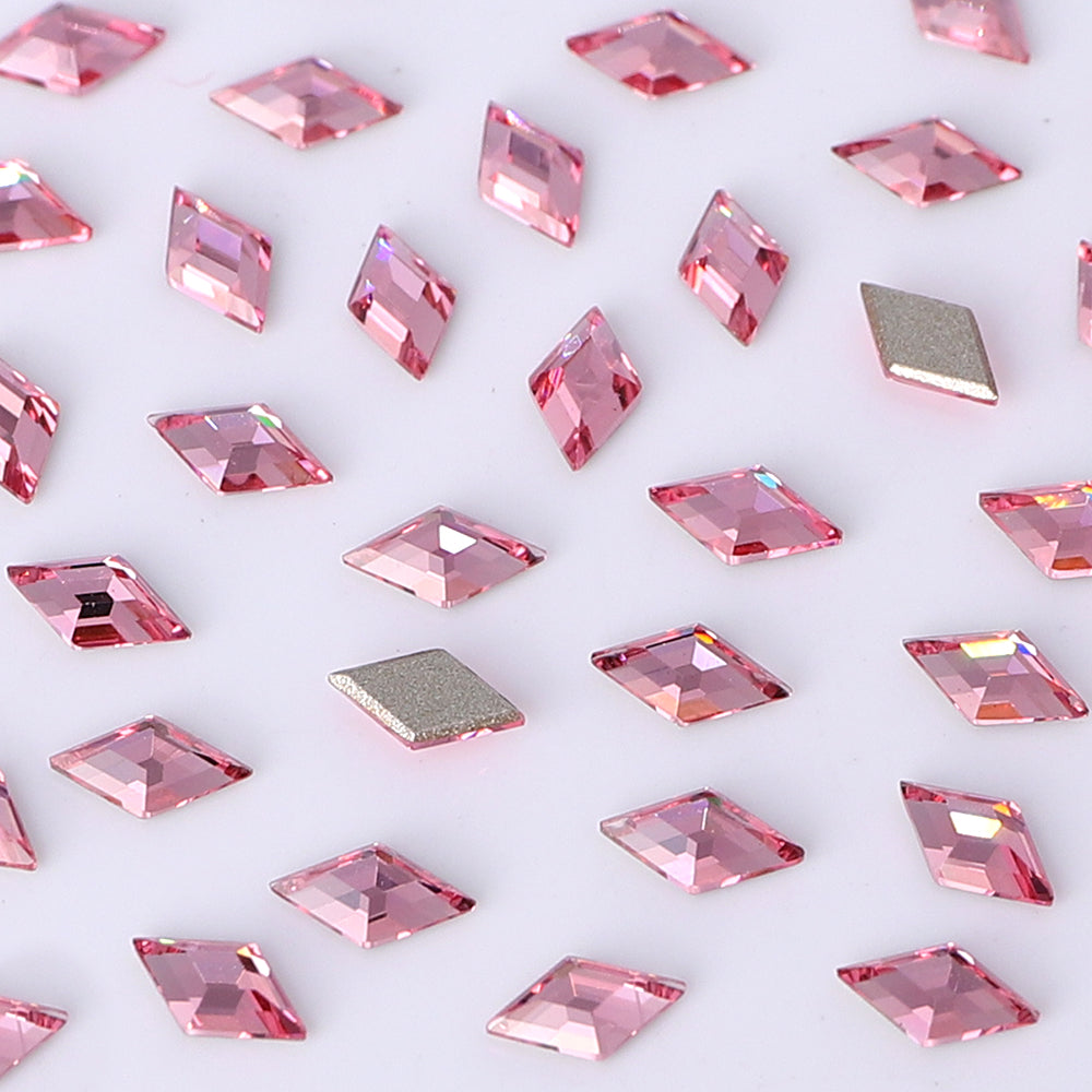 Rhombus Shape Multi Colors Small Size Glass Beveled Flat Back Fancy Rhinestones For Nail Art WholesaleRhinestone