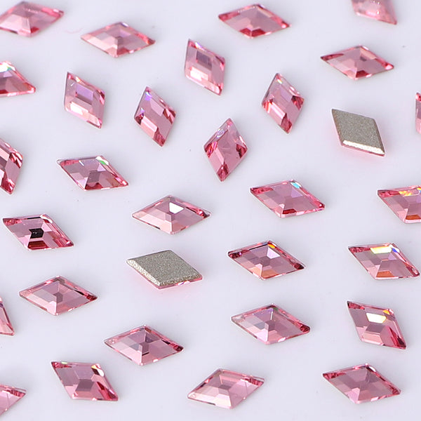 Rhombus Shape Multi Colors Small Size Glass Beveled Flat Back Fancy Rhinestones For Nail Art WholesaleRhinestone