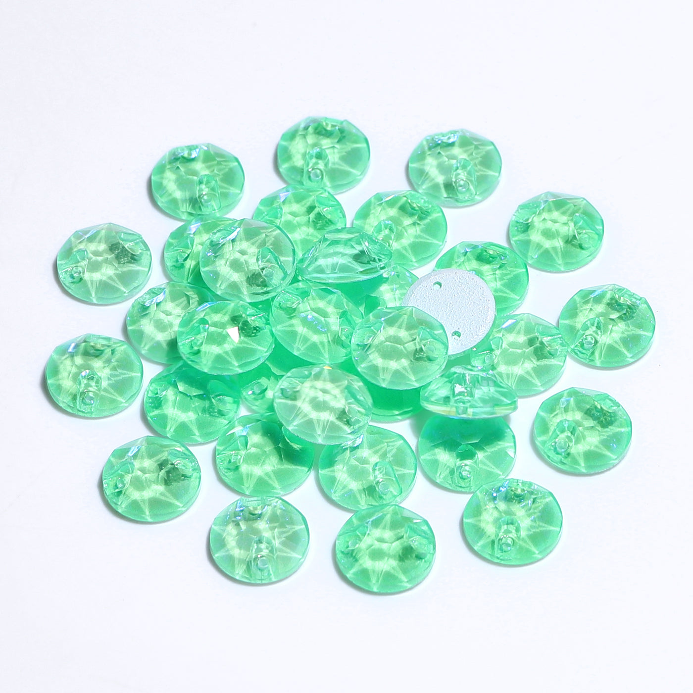 Electric Neon Greenwrap XIRIUS Round Shape High Quality Glass Sew-on Rhinestones Secondary image