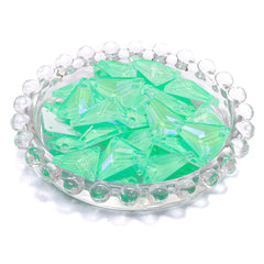 Electric Neon Greenwrap Slim Triangle Shape High Quality Glass Sew-on Rhinestones