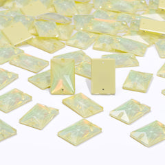 Jonquil AM Rectangle Forma de alta calidad Glass Sew-On Rhinestones