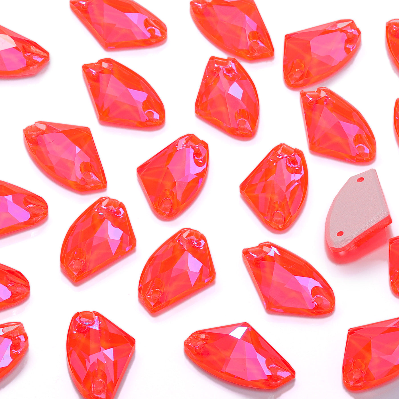 Electric Neon Hyacinth Galactic Shape High Quality Glass Sew-on Rhinestones WholesaleRhinestone