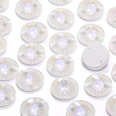 Electric Neon White Rivoli Shape High Quality Glass Sew-on Rhinestones