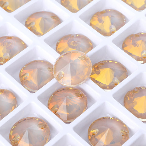 Silk AM Rivoli  Shape High Quality Glass Sew-on Rhinestones