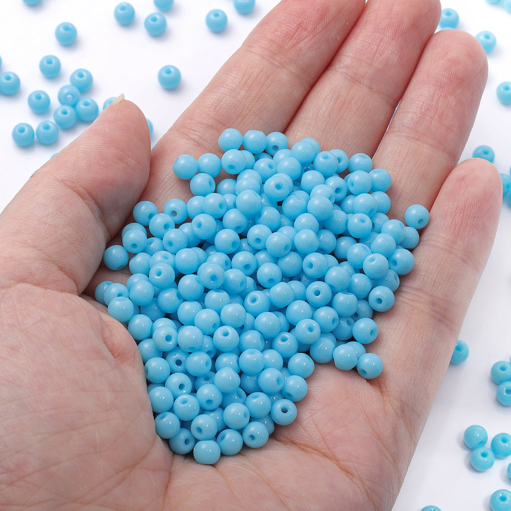 Various Colors 4.5 MM Round Shape Glass Seed Beads for Bracelets and Jewelry Making WholesaleRhinestone