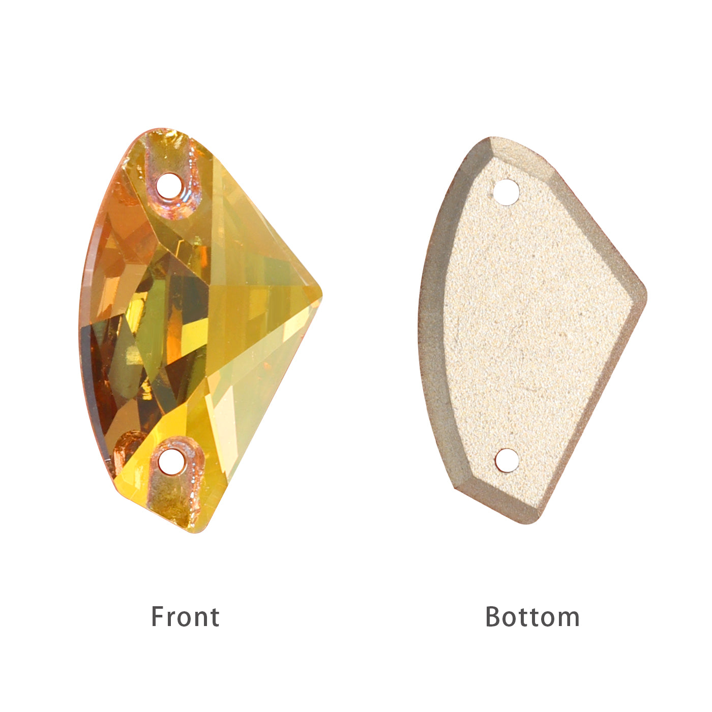 Metallic Sunshine Galactic Shape High Quality Glass Sew-on Rhinestones WholesaleRhinestone