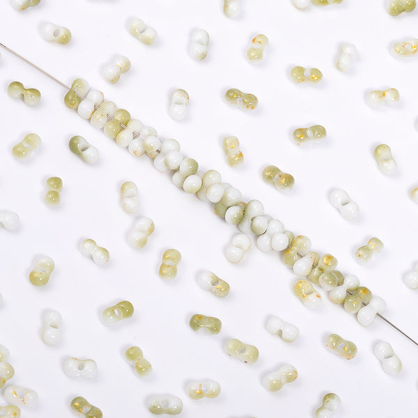 RNB006 Rainbow Effect Peanut Beads Shape Glass Seed Beads WholesaleRhinestone