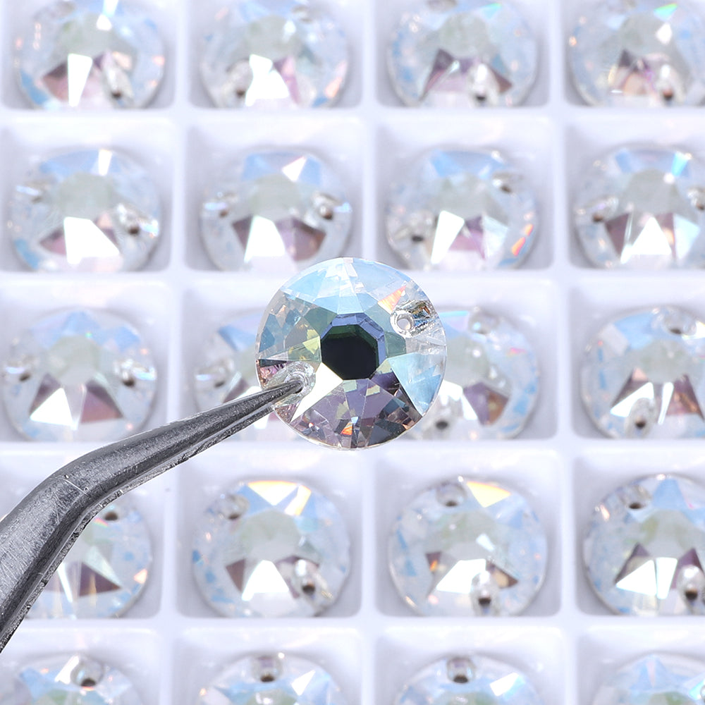 Crystal Transmission XIRIUS Round Shape High Quality Glass Sew-on Rhinestones