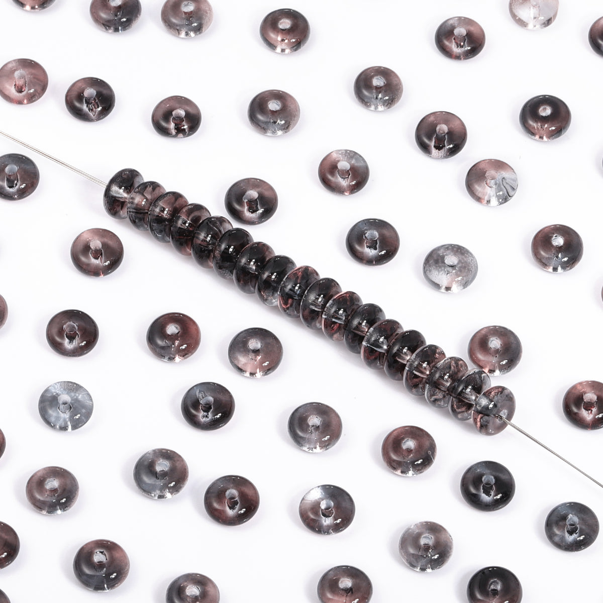 TMTG008 Transparent Candy Series Lucky Buckle Shape Glass Seed Beads WholesaleRhinestone