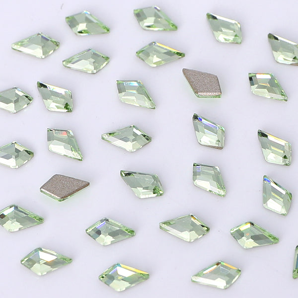Arrow Shape Multi Colors Small Size Glass Beveled Flat Back Fancy Rhinestones For Nail Art WholesaleRhinestone
