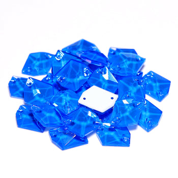 Electric Neon Blue Cosmic Shape High Quality Glass Sew-on Rhinestones WholesaleRhinestone