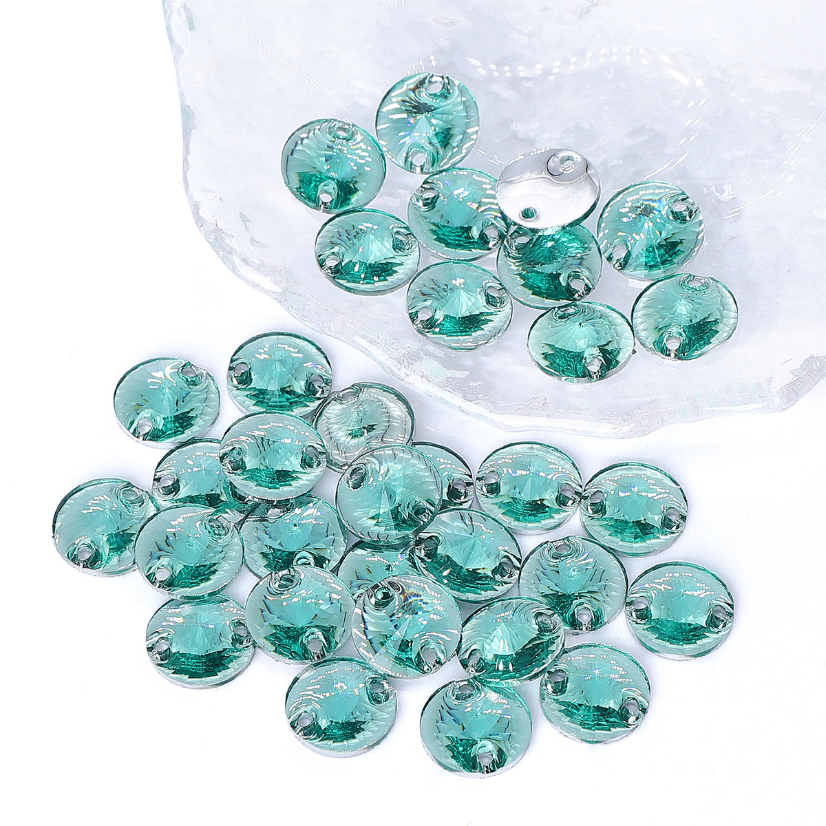 Rivoli Aquamarine Resin Sew-on Rhinestones For Dance Costume WholesaleRhinestone
