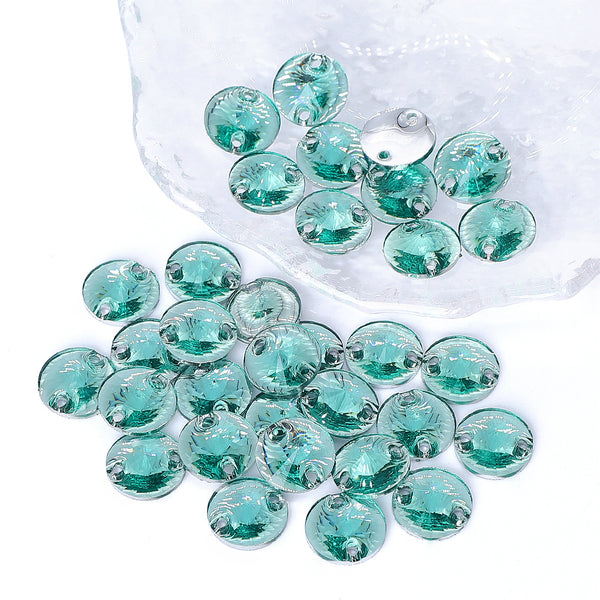 Rivoli Aquamarine Resin Sew-on Rhinestones For Dance Costume WholesaleRhinestone