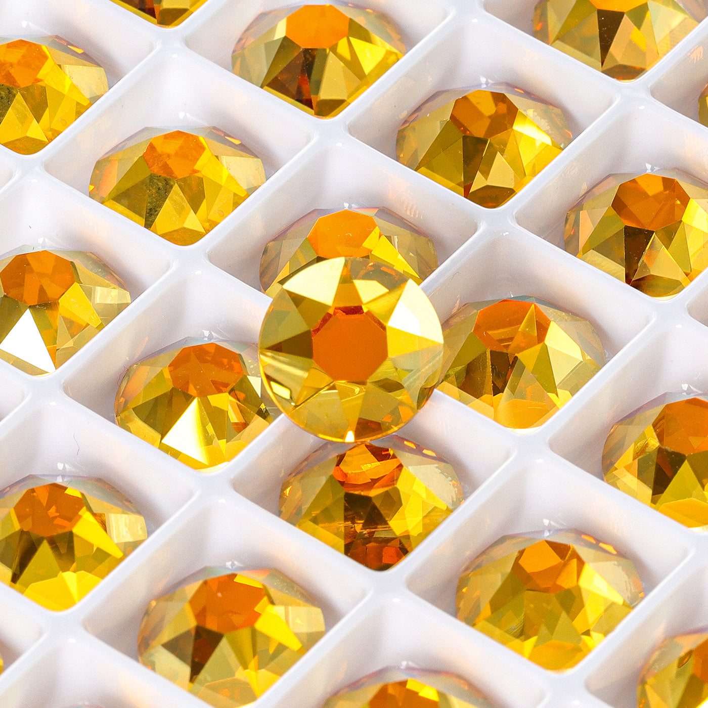 Metallic Sunshine XIRIUS Round Shape High Quality Glass Beveled Flat Back Rhinestones WholesaleRhinestone