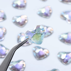 Crystal Transmission Heart Shape High Quality Glass Sew-on Rhinestones