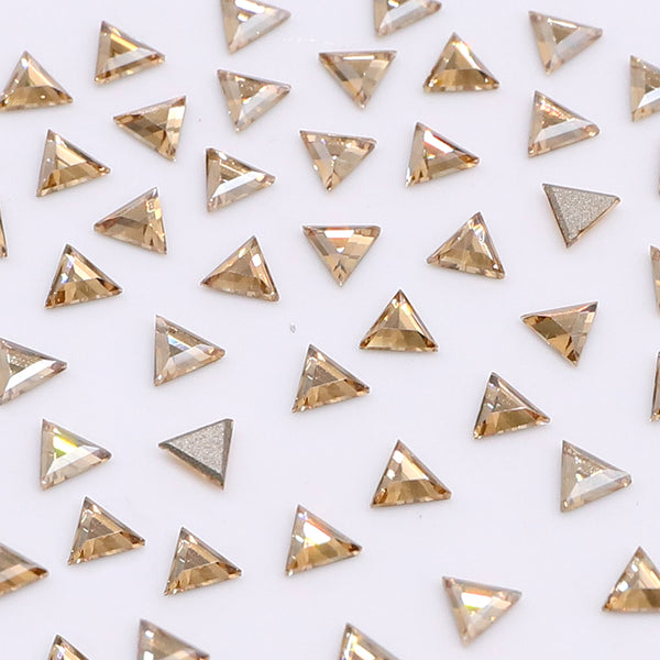 Triangle Shape Multi Colors Small Size Glass Beveled Flat Back Fancy Rhinestones For Nail Art WholesaleRhinestone