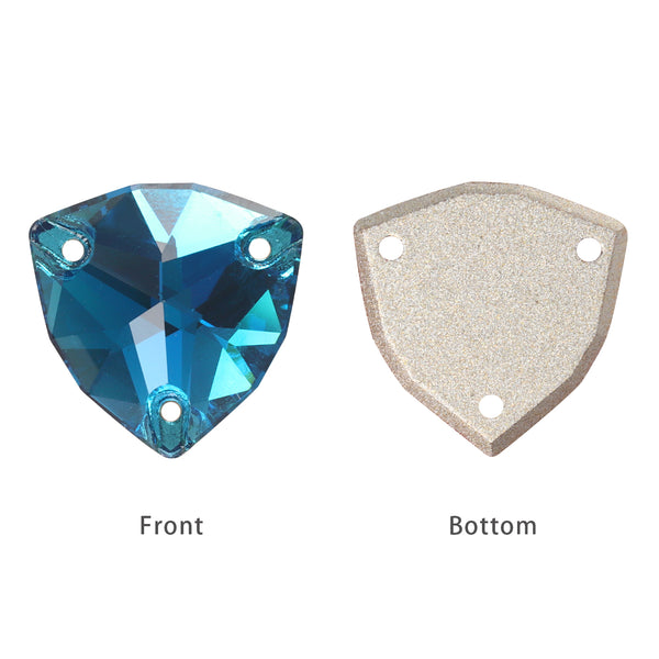 Indicolite Trilliant Shape High Quality Glass Sew-on Rhinestones WholesaleRhinestone