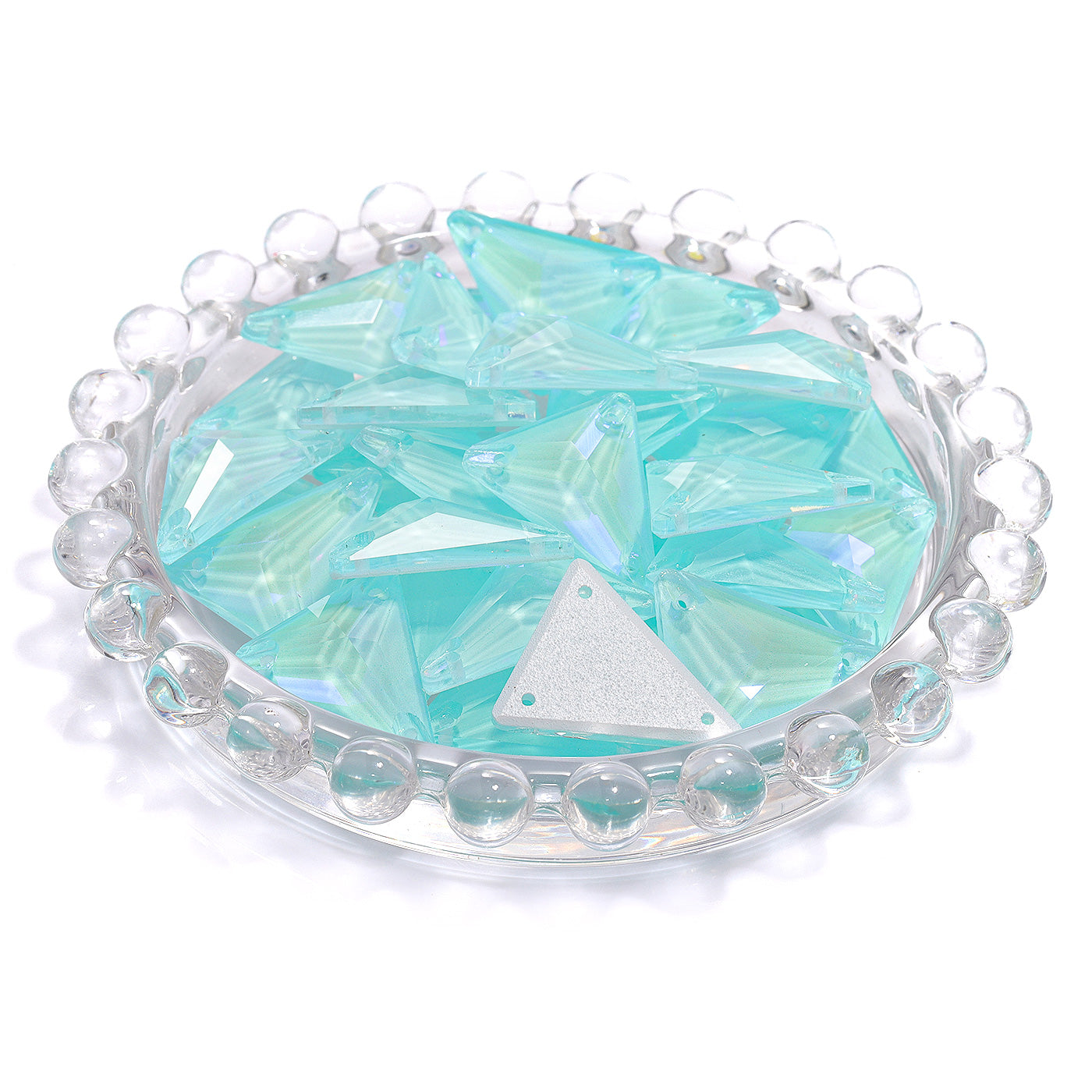 Electric Neon Light Azore Slim Triangle Shape High Quality Glass Sew-on Rhinestones WholesaleRhinestone