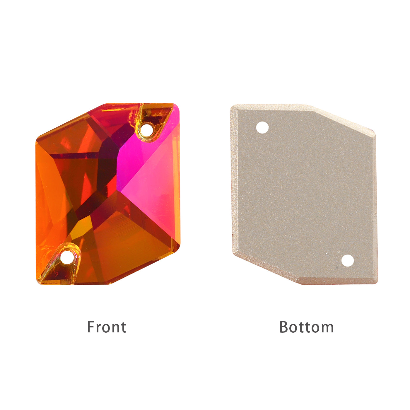 Copper Cosmic Shape High Quality Glass Sew-on Rhinestones