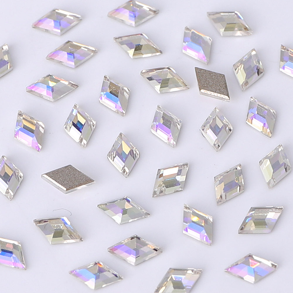 Rhombus Shape Multi Colors Small Size Glass Beveled Flat Back Fancy Rhinestones For Nail Art WholesaleRhinestone