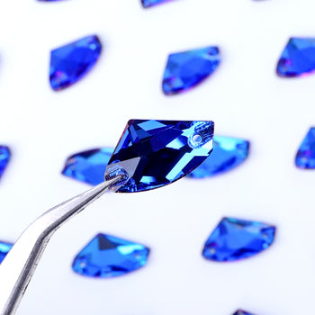 Bermuda Blue Galactic Shape High Quality Glass Sew-on Rhinestones WholesaleRhinestone