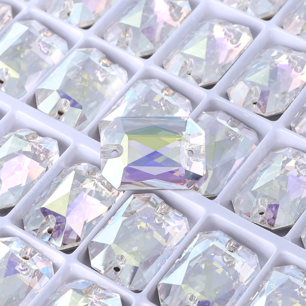 Crystal Transmission Octagon Shape High Quality Glass Sew-on Rhinestones WholesaleRhinestone