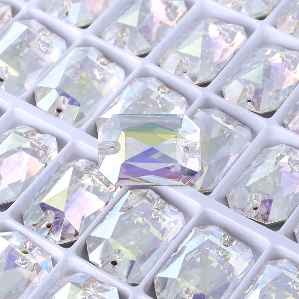 Crystal Transmission Octagon Shape High Quality Glass Sew-on Rhinestones WholesaleRhinestone