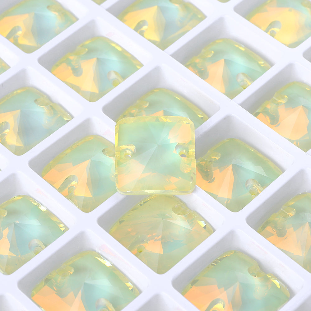 Jonquil AM Rivoli Square Shape High Quality Glass Sew-on Rhinestones WholesaleRhinestone