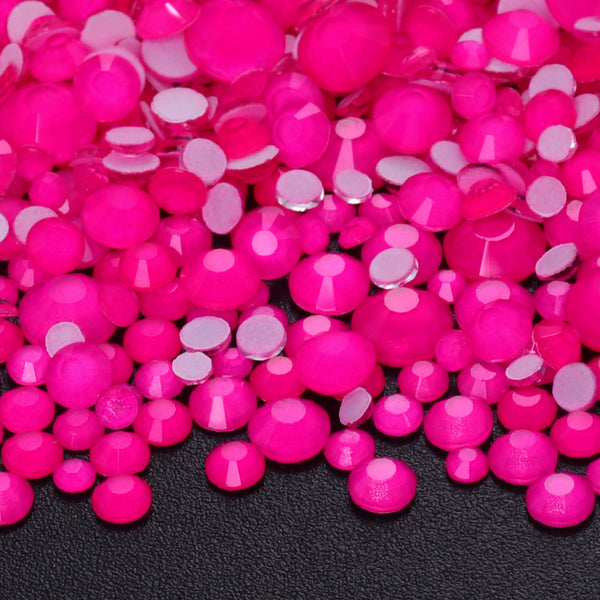 Mixed Sizes Rose FlatBack Neon Rhinestones For Nail Art WholesaleRhinestone