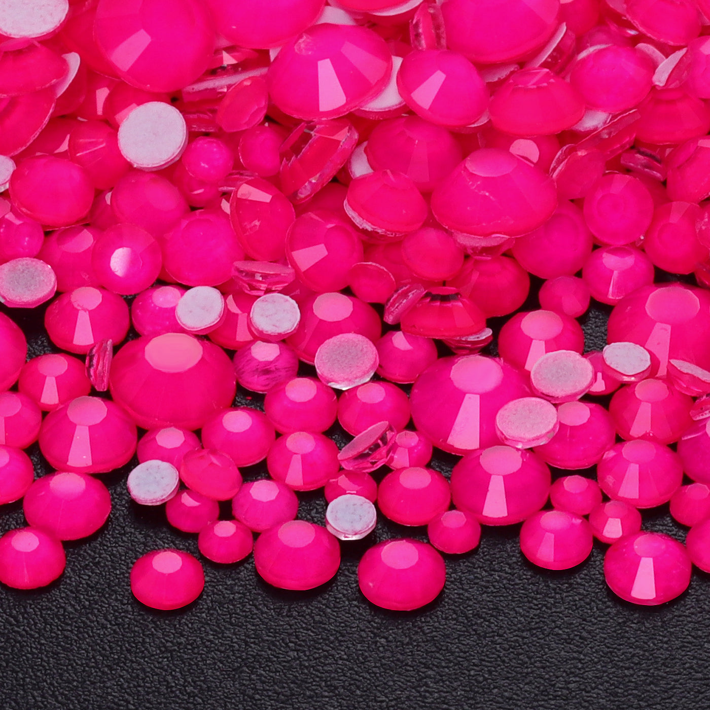 Mixed Sizes Pink FlatBack Neon Rhinestones For Nail Art WholesaleRhinestone