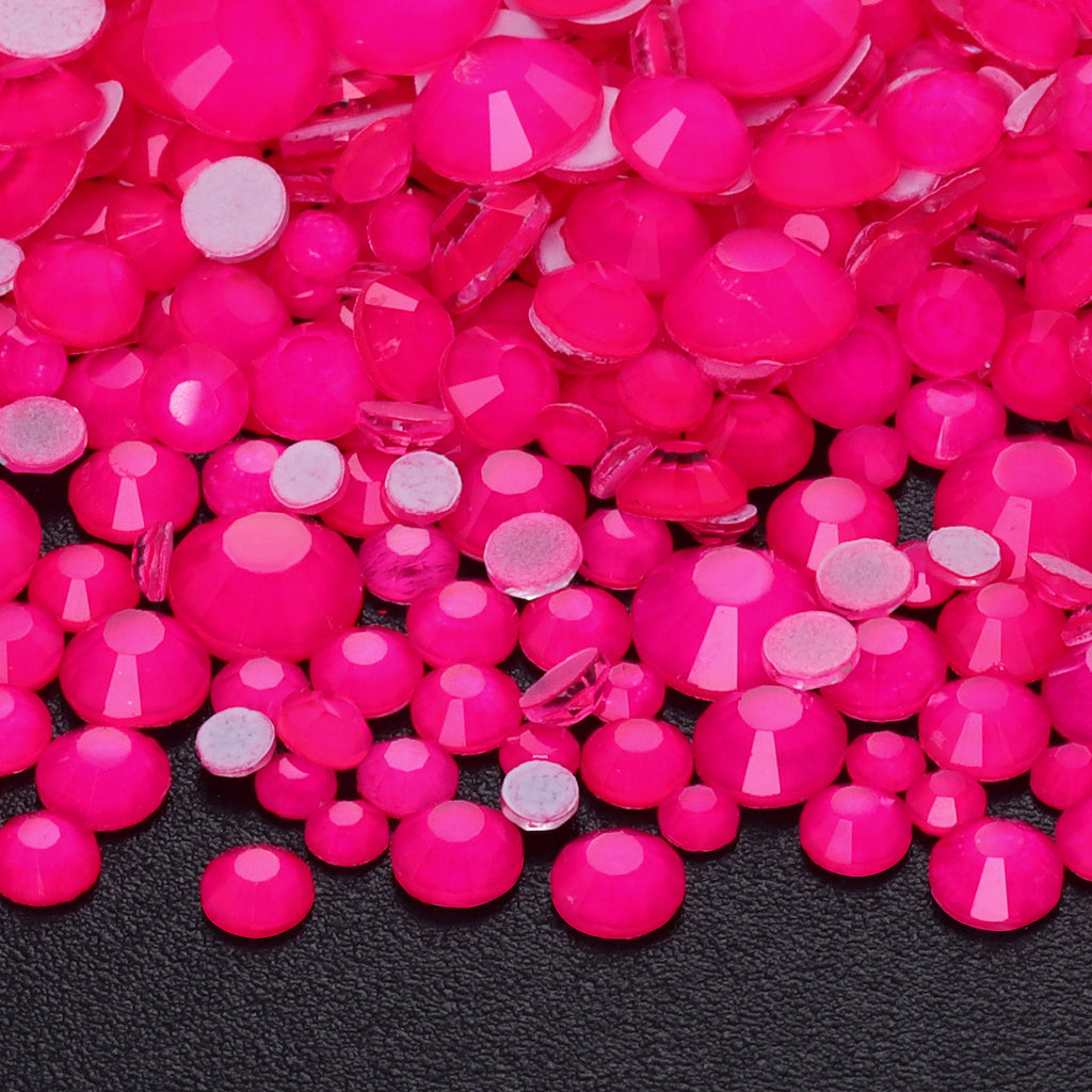 Mixed Sizes Pink FlatBack Neon Rhinestones For Nail Art WholesaleRhinestone