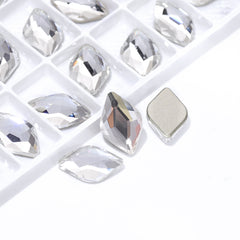 Crystal Lemon Shape High Quality Glass Beveled Flat Back Rhinestones