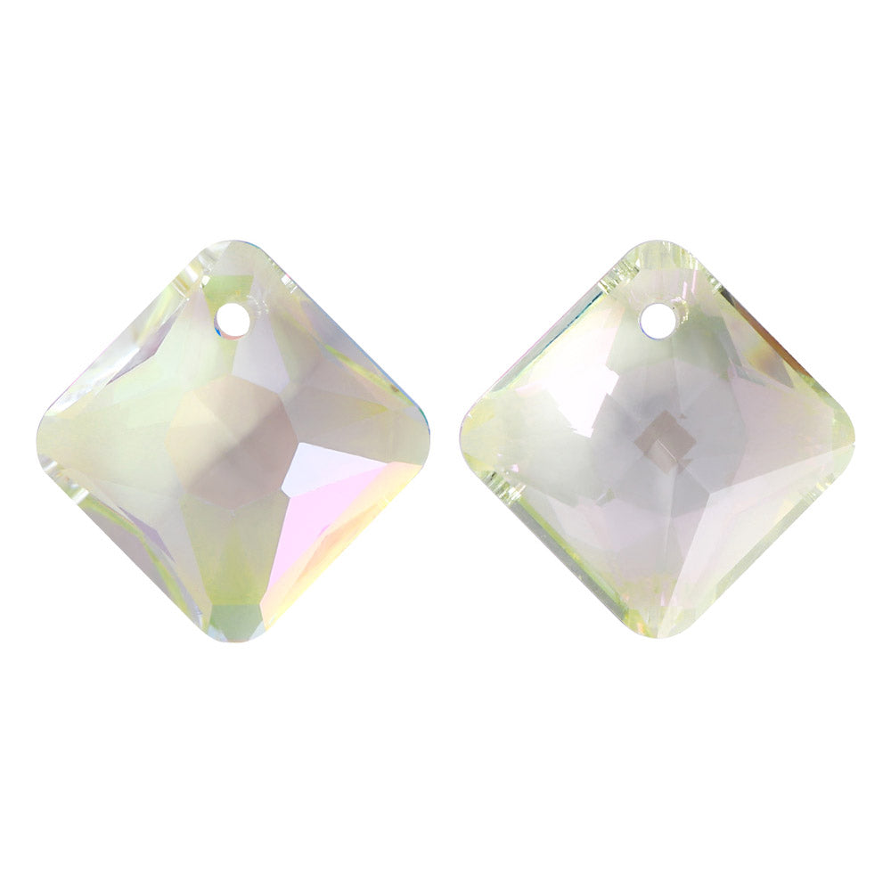 Luminous Green Princess Cut High Quality Glass Rhinestone Pendant WholesaleRhinestone