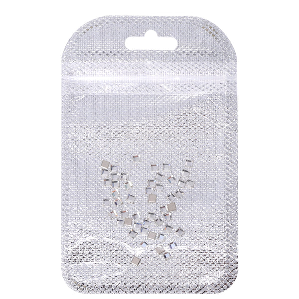 Square Shape Multi Colors Small Size Glass Beveled Flat Back Fancy Rhinestones For Nail Art WholesaleRhinestone