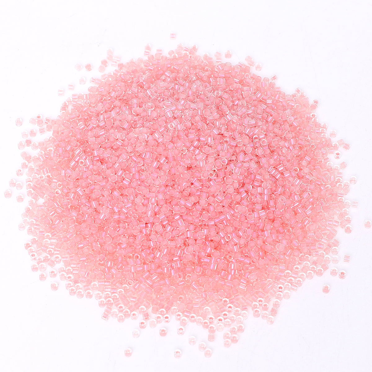 Transparent Color Lined Pink Hight Quality Glass Cylinder Seed Beads 1.6 MM Size DJS5005 WholesaleRhinestone