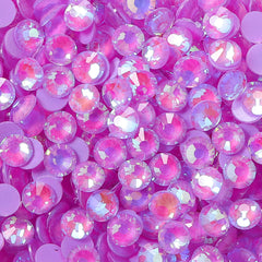 Mocha Shimmer Lt Purple Glass Flat Back Rhinestones