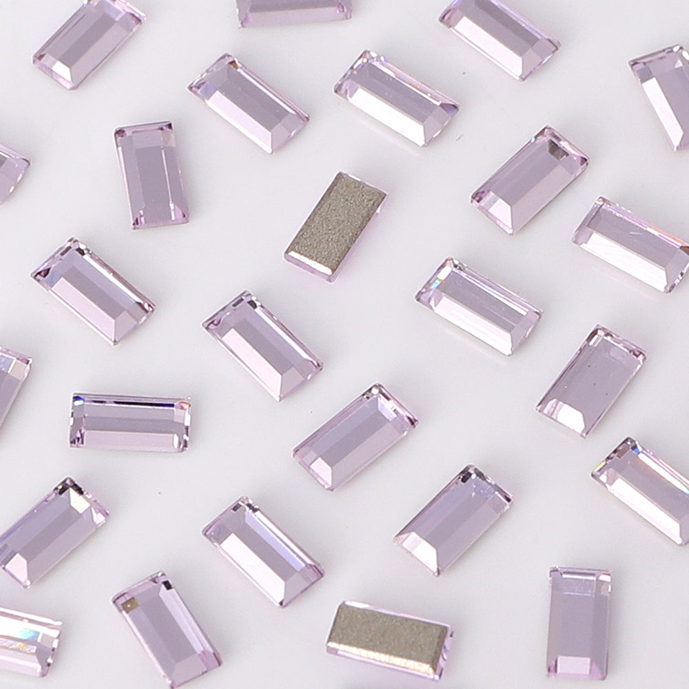 Rectangle Shape Multi Colors Small Size Glass Beveled Flat Back Fancy Rhinestones For Nail Art WholesaleRhinestone