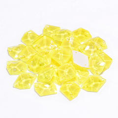 Electric Neon Light Topaz Cosmic Shape High Quality Glass Sew-on Rhinestones