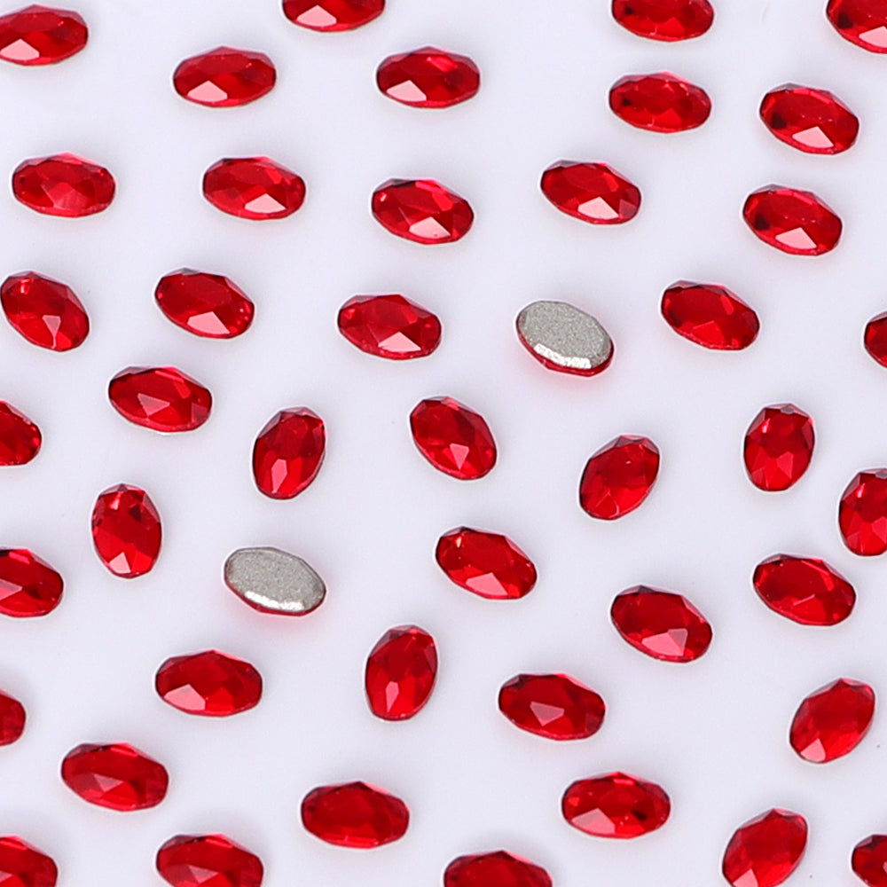 Oval Shape Multi Colors Small Size Glass Beveled Flat Back Fancy Rhinestones For Nail Art WholesaleRhinestone