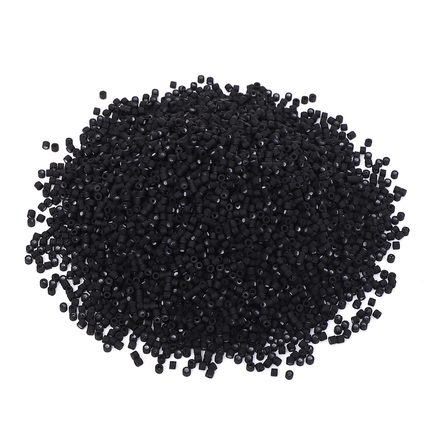 Opaque Frost Black Color Hight Quality Glass Cylinder Seed Beads 1.6 MM Size BS1015