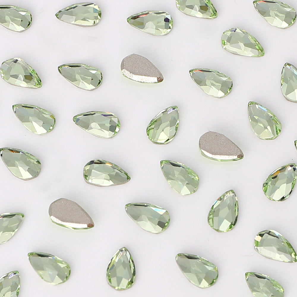 Raindrop Shape Multi Colors Small Size Glass Beveled Flat Back Fancy Rhinestones For Nail Art WholesaleRhinestone