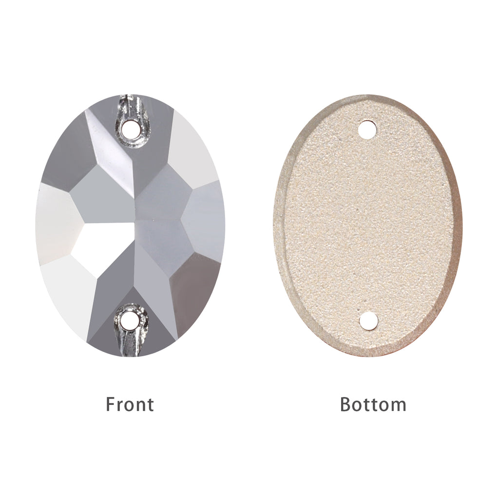 Comet Argent Light Oval Shape High Quality Glass Sew-on Rhinestones WholesaleRhinestone