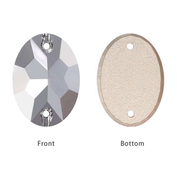 Comet Argent Light Oval Shape High Quality Glass Sew-on Rhinestones WholesaleRhinestone