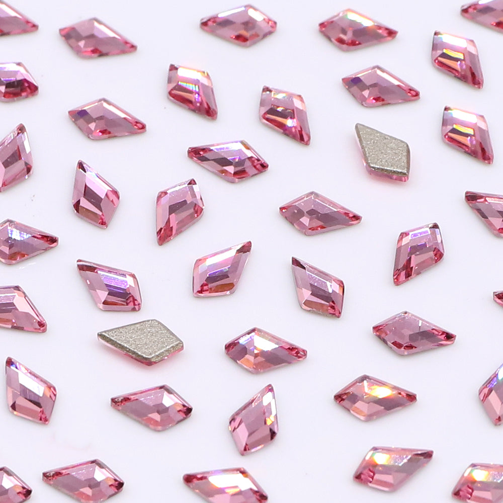 Arrow Shape Multi Colors Small Size Glass Beveled Flat Back Fancy Rhinestones For Nail Art WholesaleRhinestone