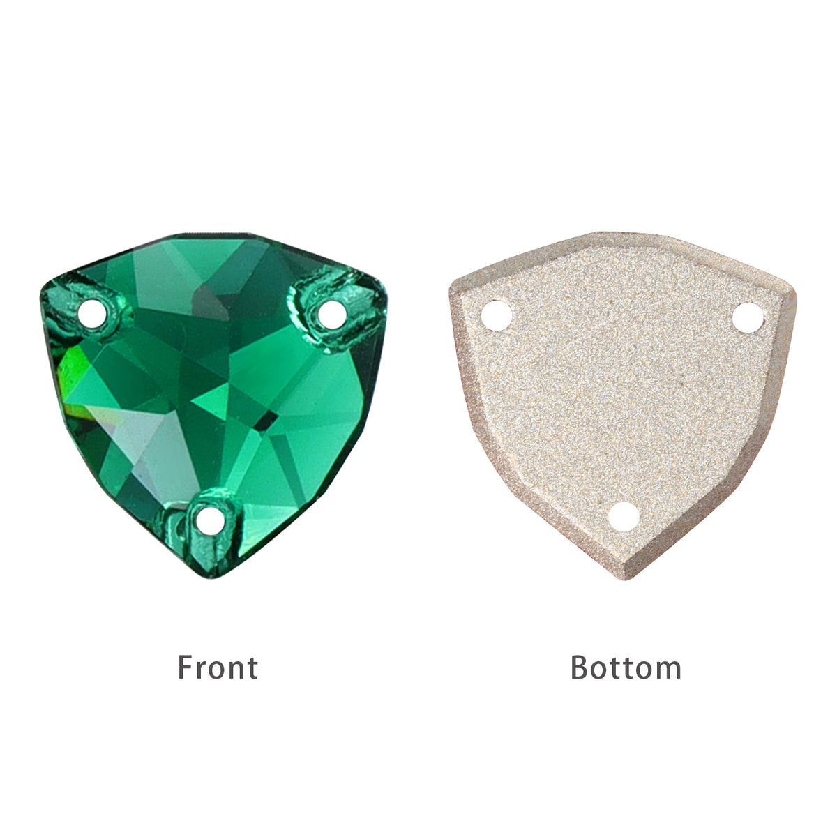 Emerald Trilliant Shape High Quality Glass Sew-on Rhinestones WholesaleRhinestone