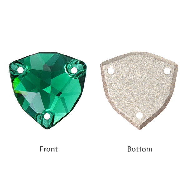 Emerald Trilliant Shape High Quality Glass Sew-on Rhinestones WholesaleRhinestone