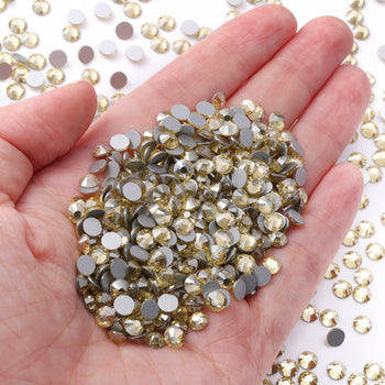 Star Light Yellow Glass FlatBack Rhinestones Silver Back WholesaleRhinestone