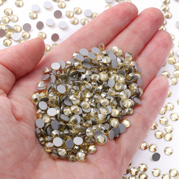 Star Light Yellow Glass FlatBack Rhinestones Silver Back WholesaleRhinestone