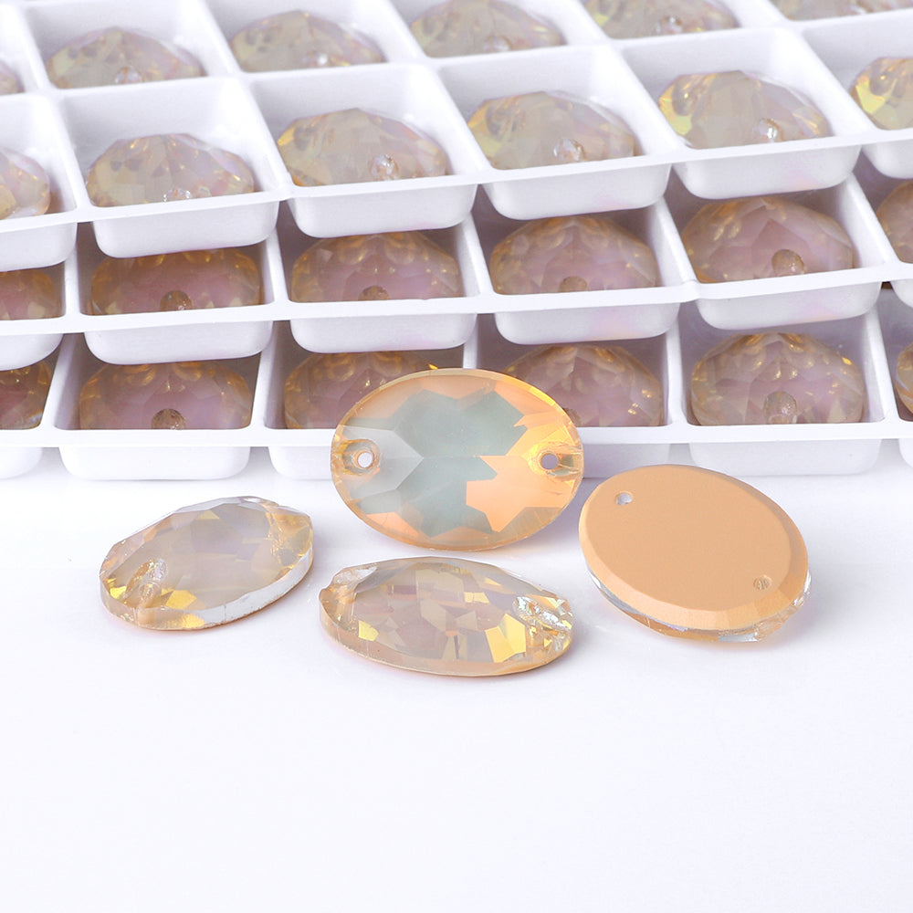 Silk AM Oval Shape High Quality Glass Sew-on Rhinestones WholesaleRhinestone