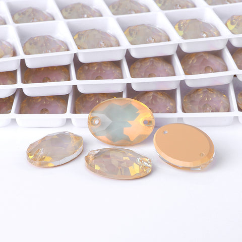 Silk AM Oval Shape High Quality Glass Sew-on Rhinestones